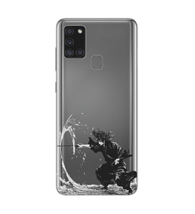 Samsung Galaxy A21S Uyumlu Vagabond Tasarımlı Şeffaf Telefon Kılıfı