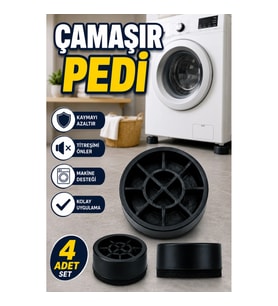 4’lü Kauçuk Çamaşır Makinesi Ayak Pedi – Kaymayı Azaltmaya Yardımcı