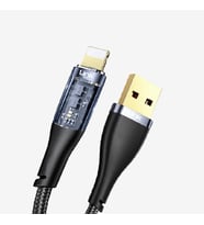 K672 130cm 20W USB-Lightning Şeffaf Veri Kablosu