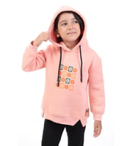 Toontoy Kız Çocuk Baskılı Sweatshirt (Somon)