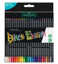 Faber Castell Black Edition 24 Renk Kuru Boya ve Creative Studio 24'lü Yağlı Pastel İkisi Birarada Set