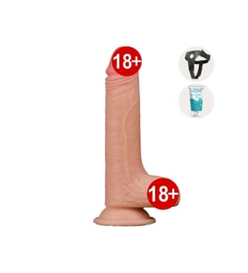Lovetoy Sliding Skin Hareketli Deri Özellikli Kemerli Realistik Penis 18 Cm Lv317001