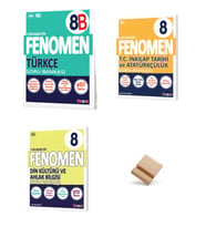 Fenomen LGS 2027 8. Sınıf B Serisi Türkçe İnkılap ve Din 3lü Soru Bankası Seti + Telefon Standı