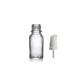 10ml şeffaf cam serum pompalı şişe, 24 adet, pompalı şişe, medikal şişe, cam şişe,