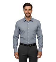 Erkek Slim Fitt Uzun Kol Petek Dokulu Gömlek 3850 BGL-ST04812 (Gri)