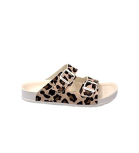 Kindep Fly Soft Çift Tokalı Günlük Terlik LEOPAR
