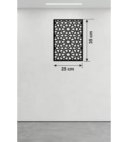 Geometrik Yıldız Geçme Ahşap Duvar Tablosu - 25X35 Cm Kesim Selçuklu Motifi