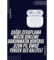 Bluetooth Kulaklık Beyaz Çağrı Cevaplama Dokunmatik Kontrol Kablosuz