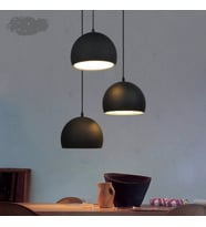 RİOLİGHT RETRO RUSTİK SİYAH İÇİ BEYAZ 3XE27 DUYLU METAL SARKIT AVİZE TABAN ÇAPI:30CM