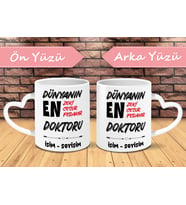 Doktora Hediye - Kişiye Özel Kupa - Doktor Hediyelik (Beyaz)