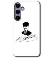 Galaxy S24 Plus Kılıf HD Desen Baskılı Kılıf - Kemal Atatürk İmza