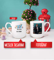 Sınıf Öğretmeni Kupa Bardak Oval Fotoğraflı