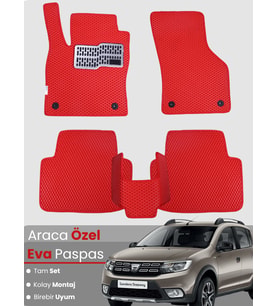 DACİA SANDERO STEPWAY (2012-2020) Uyumlu EVA Paspas Tam Set–Araca Özel,Su Geçirmez,Kolay Montaj