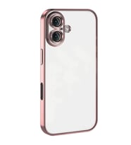 Apple iPhone 16 Plus Kılıf Razer Lensli Silikon - Pembe