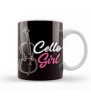 Cello Girl Cellist Musical Instrument Musician Cello Player Kupa Bardak Porselen