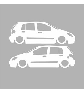Basık Hyundai Getz Basık Sticker Beyaz 16x5 CM