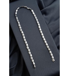 Hematit Doğal Taş Parlak Gümüş Silindir Kesim 6x8mm Dizi [AA]