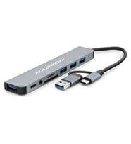Usb 3.0 &amp; Type-C Hub Audio Kart Okuyucu 8 Port - Gri HDX7828