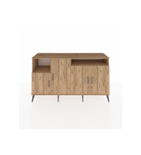 Kronos Konsol 5 Raflı 4 Kapaklı 176x59x99 Çam-Çam