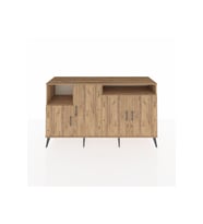 Kronos Konsol 5 Raflı 4 Kapaklı 176x59x99 Çam-Çam
