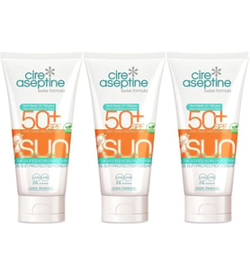 Cire Aseptine Sun Güneş Koruyucu Kremi Çocuk 50+ SPF 150 ML (3 Lü Set)