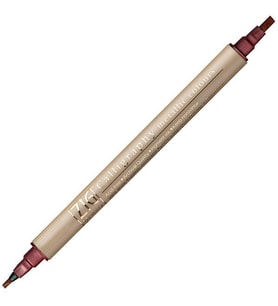Zig Çift Uçlu Yaldızlı Kaligrafi Kalemi 2 mm + 3.5 mm 126 Metallic Red 