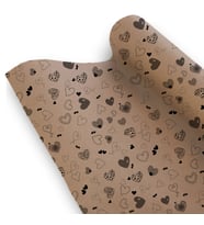 KRAFT AMBALAJ KAĞIDI 70 GR. KALIN 70X100 CM. 6 ADET KALP DESEN (Bej)