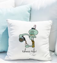 Squidward Tasarımlı Yastık Kişiye Özel