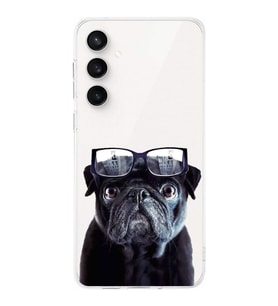 PrintiFy Galaxy S24 Fe ile Uyumlu Köpek 3 Kamera Korumalı Şeffaf Kılıf