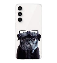 PrintiFy Galaxy S24 Fe ile Uyumlu Köpek 3 Kamera Korumalı Şeffaf Kılıf