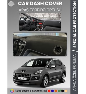 PEUGEOT 3008 (2011-2014) Torpido Örtüsü Panel Koruma Torpido Koruma Birebir Uyum Kaymaz Özel Kesim