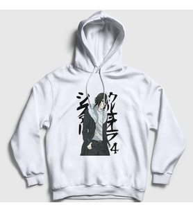 Presmono Unisex Beyaz Ulquiorra V2 Anime Bleach Kapüşonlu Sweatshirt 128463tt