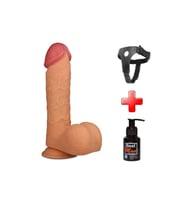 24,5 cm Belden Bağlamalı Gerçekçi Kalın Dildo Penis - King Sized