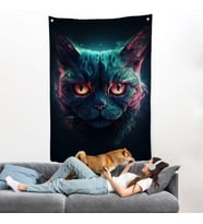 Savaşçı Kedi Duvar Örtüsü-7900