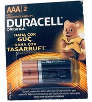 DURACELL AAA ORİGİNAL 1.5V 2 Lİ. BLİSTER AMBALAJ