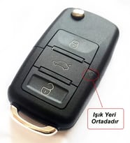 Volkswagen Golf 5 Jetta A5 Caddy 2004-2010 Uyumlu Anahtar Kabı Kumanda Kabı Oto Anahtarlık Logolu
