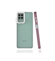 Samsung Galaxy M22 Uyumlu Kılıf Zore Mima Kapak (Mürdüm)