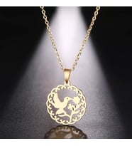 Kişiye Özel 925 Ayar Gümüş Barış Güvercini Kolye (Gold)