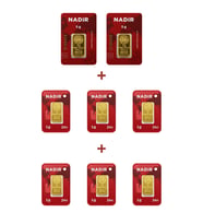 Nadir Gold 24 Ayar 16 Gram Külçe Altın (2 Adet 5 Gram Külçe Altın + 6 Adet 1 Gram Külçe Altın )
