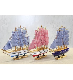 Northcity Ahşap Gemi Modeli Alk3454 - El Yapımı Dekoratif Ahşap Gemi Figürü 30*28 Cm