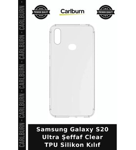 Samsung Galaxy S20 Ultra Şeffaf Clear TPU Silikon Kılıf Cep Koruyucu Mobil Koruma