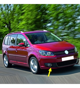 VW Touran 2011-2015 Sağ Ön Sis Farı Kapağı Krom Çerçeveli 1T0853666T