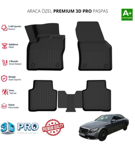 MERCEDES W205 ARACA ÖZEL 3D PASPAS 2014 2015 2016 2017 2018 2019 2020 2021