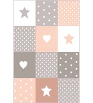 Eliana Home Baskılı, Yıkanabilir Kaymaz Taban Çocuk Halısı LNA4082-SD730 100x150 cm (Pembe)