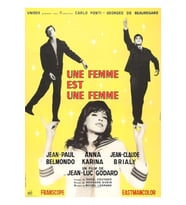 Une Femme Est Une Femme - Jean-luc Godard / Anna Karina / Jean Paul Belmondo Tablo Ahşap Poster