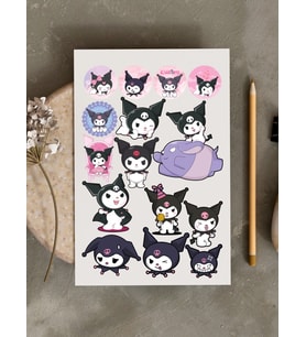 Sanrio Kuromi Anime Tasarım Stickers Çıkartma PYTKSTK175