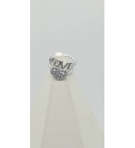 Silver Renk Love Mini Earcuff