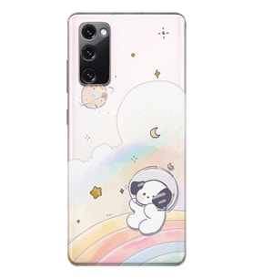 Samsung Galaxy S20 FE Uyumlu Sevimli Köpek Desenli Şeffaf Telefon Kılıfı