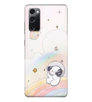 Samsung Galaxy S20 FE Uyumlu Sevimli Köpek Desenli Şeffaf Telefon Kılıfı