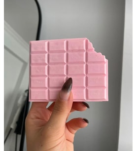 Harika Kokulu Kare Not Defteri Chocolate Notebook (Beyaz-Pembe)